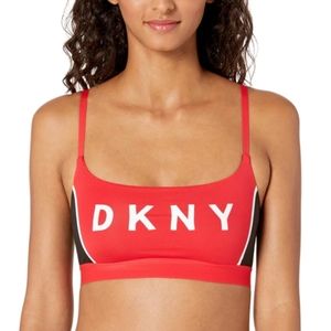 DKNY Cherry Racing Graphic Table Tops Scoop Neck Bralette Size Med NWT